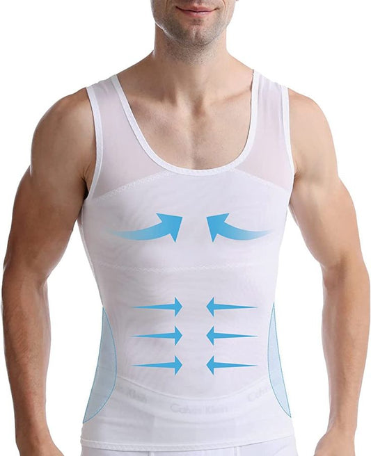 Slimming Body Shaper Undershirt – Instant Chest & Tummy Control (UAE COD)