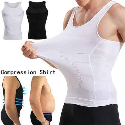 Slimming Body Shaper Undershirt – Instant Chest & Tummy Control (UAE COD)