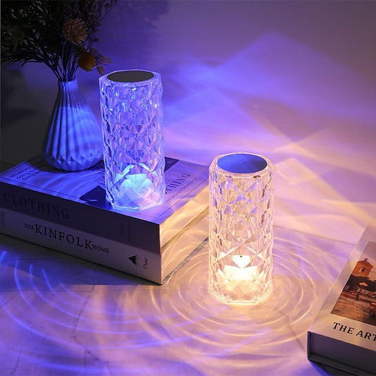 Led Touch Sensor Diamond Table Lamp Small Waist Crystal Decoration